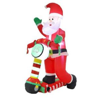 5FT Chrismas Inflatable Santa Riding Scooter and LED lights