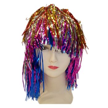 Party tinsel wig-assorted colour - Green