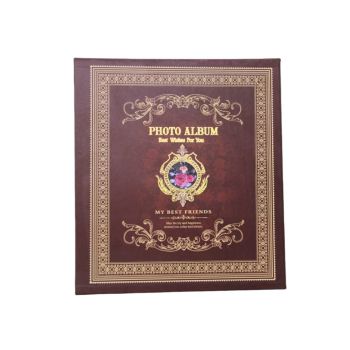 Extra Large 600-Pocket Leather Photo Album - Silver