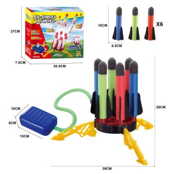 Air Power Foam Rocket Shoot Up Stomp Launcher Kids Outdoor Activities Toys