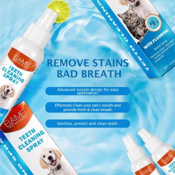 2 Pcs Pet Oral Breath Freshener Spray | Eliminates Bad Breath | Dental Care for Dogs & Cats