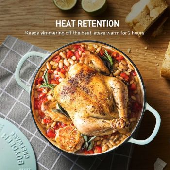 BUYDEEM CP521 Enameled Cast-Iron Dutch Oven