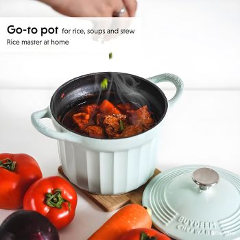 BUYDEEM 1.8L Enameled Cast Iron Dutch Oven CP541