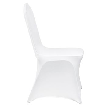 VEVOR Stretch Spandex Folding Chair Covers, Universal Fitted Chair Cover, Removable Washable Protective Slipcovers, for Wedding, Holiday, Banquet, Party, Celebration, Dining (50PCS White)