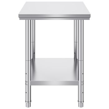 VEVOR Commercial Worktable & Workstation 24 x 30 x 32 Inch Stainless Steel Work Table Heavy Duty Commercial Food Prep Work Table for Home, Kitchen, Restaurant Metal Prep Table with Adjustable Feet