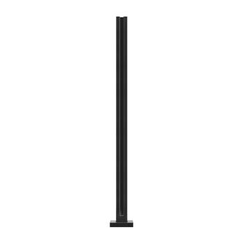 VEVOR Glass Clamp 37.4" H Railing Bracket for 0.39 "-0.47 " Glass Black Black