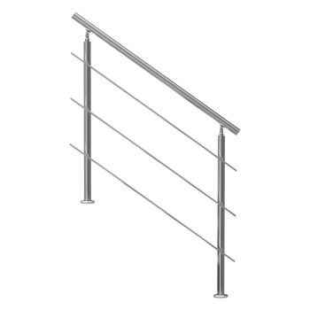 VEVOR 47.2in Handrails for Outdoor Steps 3 Crossbars Staircase for Porch Deck