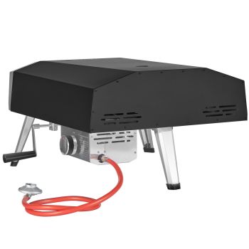 VEVOR Outdoor Pizza Oven, 406.4 mm, Gas Fired Pizza Maker, Portable Outside Stainless Steel Pizza Grill with 360 Rotatable Pizza Stone, Waterproof Cover, Peel, IR Thermometer, Gas Burner, CSA Listed