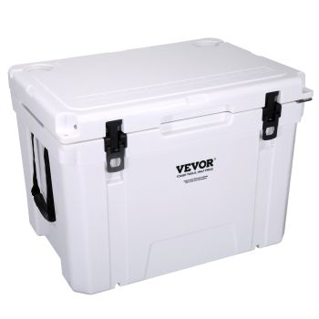 VEVOR Insulated Portable Cooler, 65 qt, Holds 65 Cans, Ice Retention Hard Cooler with Heavy Duty Handle, Ice Chest Lunch Box for Camping, Beach, Picnic, Travel, Outdoor, Keeps Ice for up to 6 Days