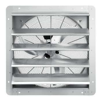 VEVOR Shutter Exhaust Fan, 610 mm High-speed 1400RPM 2892 CFM, Aluminum Wall Mount Attic Fan with AC-motor, Ventilation and Cooling for Greenhouses, Garages, Sheds, Shops