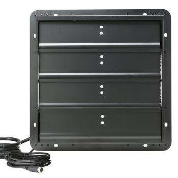 VEVOR Shutter Exhaust Fan, 406 mm /16inch with Temperature Humidity Controller, EC-motor, 1747 CFM, Variable Speed Adjustable Wall Mount Attic Fan, Ventilation and Cooling for Greenhouses, Garages, Sheds