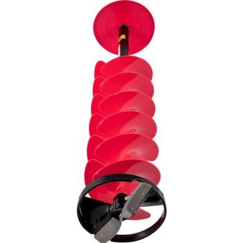 VEVOR Ice Drill Auger, 8\" Diameter Nylon Ice Auger, 39\" Length Ice Auger Bit,Auger Drill with 11.8\" Extension Rod,Auger Bit with Drill Adapter,Top Plate & Blade Guard for Ice Fishing Ice Burrowing