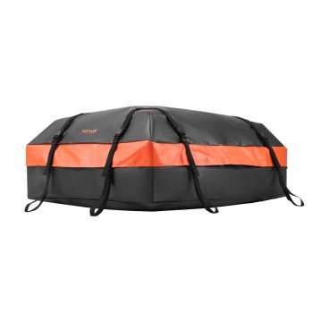 VEVOR Car Rooftop Cargo Carrier Bag 21 Cubic Feet Roof Cargo Carrier 840D PVC