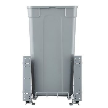 VEVOR Pullout Trash Can for Kitchen Cabinets, Garbage Waste Recycling Bin, Under Mount Waste Container, with Heavy Duty Metal Soft Close Sliding System and Door Kit, for Sink, Under Counter