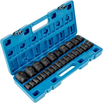 VEVOR Impact Sockets Set 1/2 Inch Drive 26PCS Standard Length Impact Set 6-Point