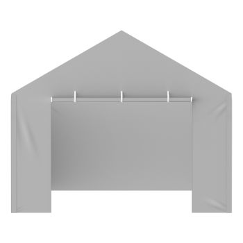 VEVOR Carport Replacement Canopy Cover Side Wall 6 x 3.6 m, Garage Tent Shelter Tarp Heavy-Duty Waterproof & UV Protected, Easy Installation with Ball Bungees,Grey (Top and Frame Not Included)
