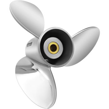 VEVOR Outboard Propeller, Replace for OEM 3860709, 3-Blade 14.5\" x 21\" Pitch Steel Boat Propeller, Compatible with Volvo Penta SX Drive All Models, with 19 Tooth Splines, RH