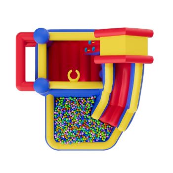 VEVOR Inflatable Bounce House, Outdoor High Quality Playhouse Trampoline, Jumping Bouncer with Blower, Slide, and Storage Bag, Family Backyard Bouncy Castle, for Kid Ages 3_8 Years, 3.3x3x2.3m