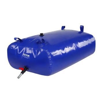 VEVOR Portable Water Storage Bladder 87 Gal 1000D PVC Collapsible Water Tank