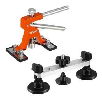 VEVOR 56 PCS Dent Removal Kit, Paintless Dent Repair Kit with Golden Lifter, Bridge Puller, Car Dent Puller with Puller Tabs, Hot Glue Gun for Auto Body Dents, Hail Damage, Door Ding