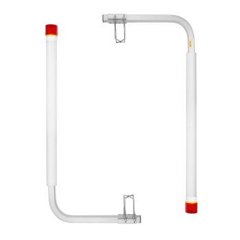 VEVOR Boat Trailer Guide, 1.57M with LED Light Trailer Guide Poles, 2PCS Rustproof Galvanized Steel Trailer Guide ons, Trailer Guides with PVC Pipes, for Ski Boat, Fishing Boat or Sailboat Trailer