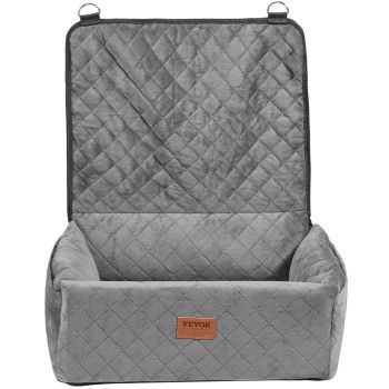 VEVOR Dog Booster Car Seat Pet Car Seat for Small Medium Dog up to 18.1 kg Gray