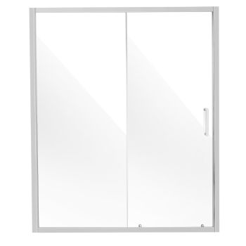 VEVOR Semi-frameless Shower Door 57.7-59" x 70" SGCC Tempered Glass 1/4" Chrome