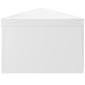 VEVOR Pop Up Canopy, 2.95 x 2.95 m Instant Canopy Portable Gazebo with 3 Sidewalls & 2 Ventilated Windows, Height Adjustable Pop-Up Outdoor Shelter Tent for Events, Patio, Backyard, Party, Parking