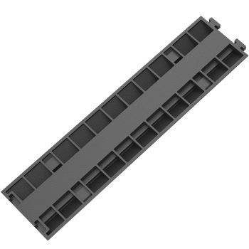 VEVOR Cable Protector Ramp, 5 Packs 2 Channels Speed Bump Hump, Rubber Modular Speed Bump Rated 11000 LBS Load Capacity, Protective Wire Cord Ramp Driveway Rubber Traffic Speed Bumps Cable Protector