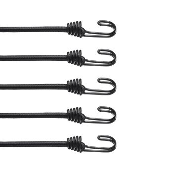 VEVOR 12 Pcs Bungee Cords with Hooks 32 In Heavy Duty Bungee Straps 8 mm Black