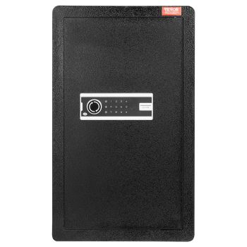 VEVOR Single Door 4.0 cu.ft Safe Box with Key Lock & Password, Safe Lock Box with Fireproof Bag, Key Rack, LED Light, 2 Shelves, and 1 Cabinet for Money, Documents, Jewelry, and Valuables, Black