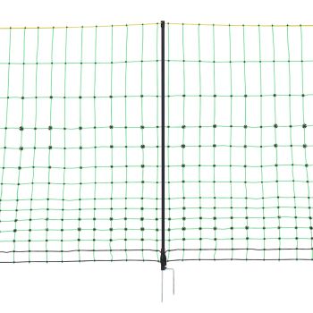 VEVOR Electric Fence Netting, 0.88 x 49.98 m, PE Net Fencing with Posts & Double-Spiked Stakes, Utility Portable Mesh for Goats, Sheep, Lambs, Deer, Hogs, Dogs, Used in Backyards, Farms, and Ranches
