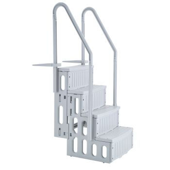 VEVOR 4-Step Grey Robust Pool Ladder of 2 Handrails for 1219.2-1371.6 mm Pools
