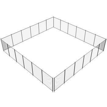 VEVOR Pool Fence, 4 x 72 FT Pool Fences for Inground Pools, Removable Child Safety Pool Fencing, Easy DIY Installation Swimming Pool Fence, 340gms Teslin PVC Pool Fence Mesh Protects Kids and Pets