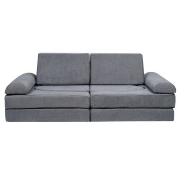 VEVOR Modular Kids Play Couch 10Pcs DIY Creative Toddler Sectional Sofa Grey