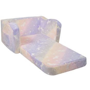 VEVOR Foldable Baby Chair 2-in-1 Baby Lounger Couch Glow in Dark Kids Sofa