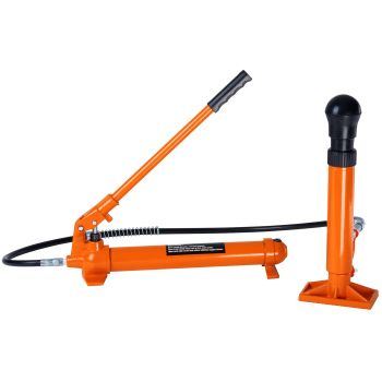 VEVOR 10 Ton Porta Power Kit, Portable Hydraulic Jack with 4.6 ft/1.4 m Oil Hose, Auto Body Frame Repair Kit with Storage Case for Car Repair, Truck, Farm