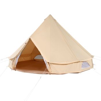 VEVOR Canvas Bell Tent 4m/13.12ft 4-Season Camping Yurt Tent with Stove Jack