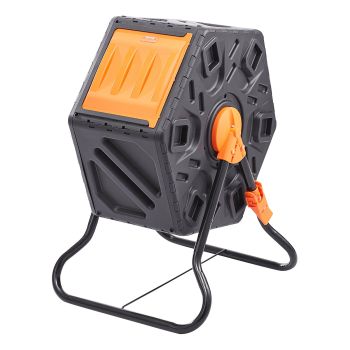 VEVOR Compost Bin 18.5 Gal Composter Tumbler Rotating Outdoor with Sliding Door