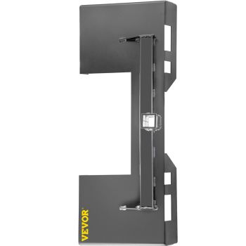 VEVOR Universal Skid Steer Mount Plate 6.35mm Thick Skid Steer Plate Attachment1360.78kgWeight Capacity Quick Attach Mount Plate Steel Adapter Loader Easy to Weld or Bolt to Different Accessories Gray