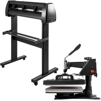 VEVOR 5 In1 12" X 15" (30 X 38cm) Heat Transfer Press + 28 Inch Vinyl Cutter Machine Kit Software