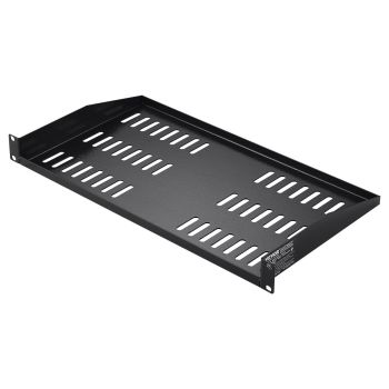 VEVOR 2PCS 1U Server Rack Shelf, 254mm Depth, 22.68kg Max Load Capacity Vented Cantilever or Wall Mount Rack Mount Shelf with Tray, Good Air Circulation for 482.6mm Network Cabinet or Equipment Rack