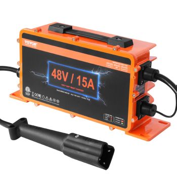 VEVOR 15 AMP Golf Cart Smart Battery Charger for Yamaha G29 Plug IP67