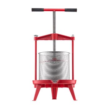 VEVOR 3.69 Gal/14L Fruit Wine Press, Stainless Steel Basket with Cross-beam and Triangular Structure, Manual Juice Maker, Cider Apple Grape Tincture Making Press with T-Handle for Kitchen Home