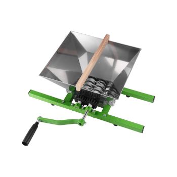 VEVOR 1.8 Gal/7L Fruit and Apple Crusher, Large Manual Grinder, Stainless Steel Fruit Scratter Pulper for Wine Cider Apple Grape Pressing, with Roller Handle for Kitchen Home, Green