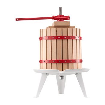 VEVOR Fruit Wine Press Manual Press for Wine Making 3.2 Gal/12L Wood Basket