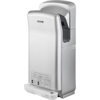 VEVOR Jet Hand Dryer Blade Hand Dryer Automatic High Speed for Washroom Silver