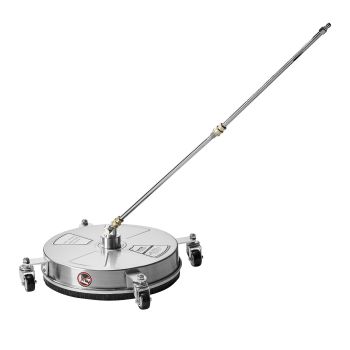 VEVOR 15" Pressure Washer Surface Cleaner 4 Wheels 4000 Max PSI 2 Extended Wands