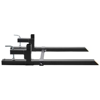 VEVOR Pallet Forks, 907 kg Clamp on Pallet Forks, 1090 mm Total Length Tractor Bucket Forks with Adjustable Stabilizer bar, Heavy Duty Pallet Forks for Tractor Attachments, Skid Steer, Loader Bucket