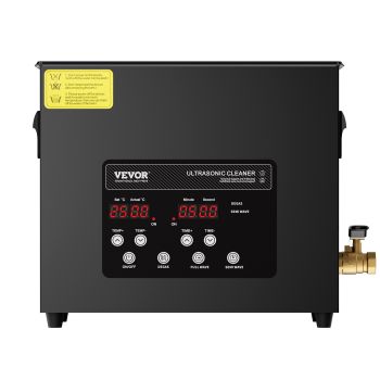 VEVOR 6L Ultra Sonic Cleaner, 180W Digital Ultrasonic Cleaning Machine with Gentle Mode & Upgraded Degassing, 40kHz Industrial Ultrasound Cleaner with Heater & Timer for Retainer, Jewelry, Tools